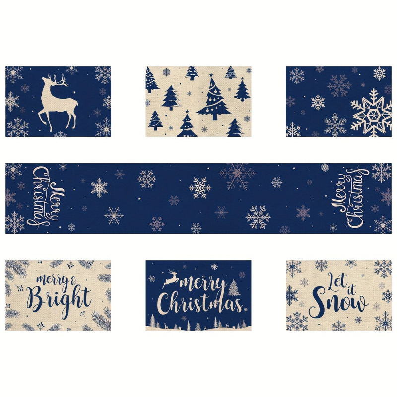 7-delige kerstplacemat en tafe - Christmas Table Runner recensie en prijs