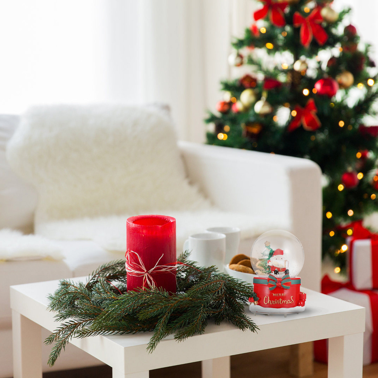 Kerst Kerstman Kristallen Bol  - Snow Globe Musical recensie en prijs