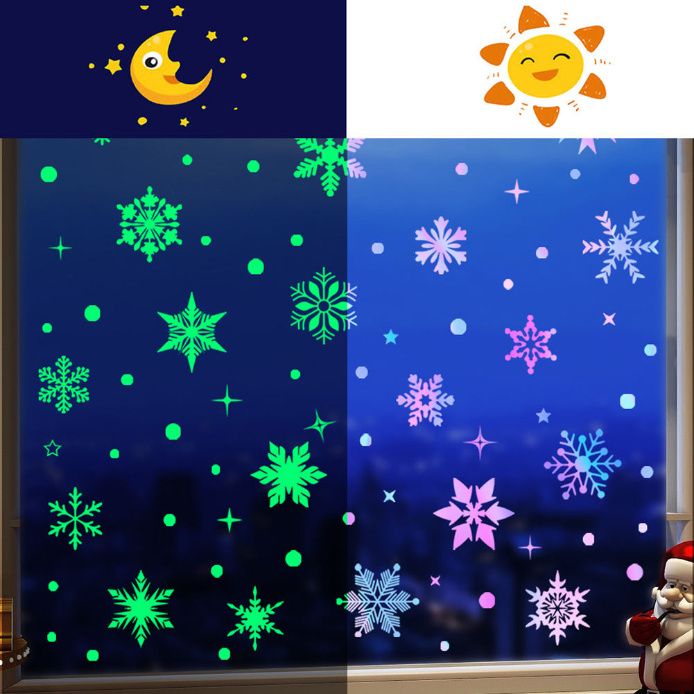 Kleurrijke lichtgevende sneeuw - Snowflake Window Decal recensie en prijs