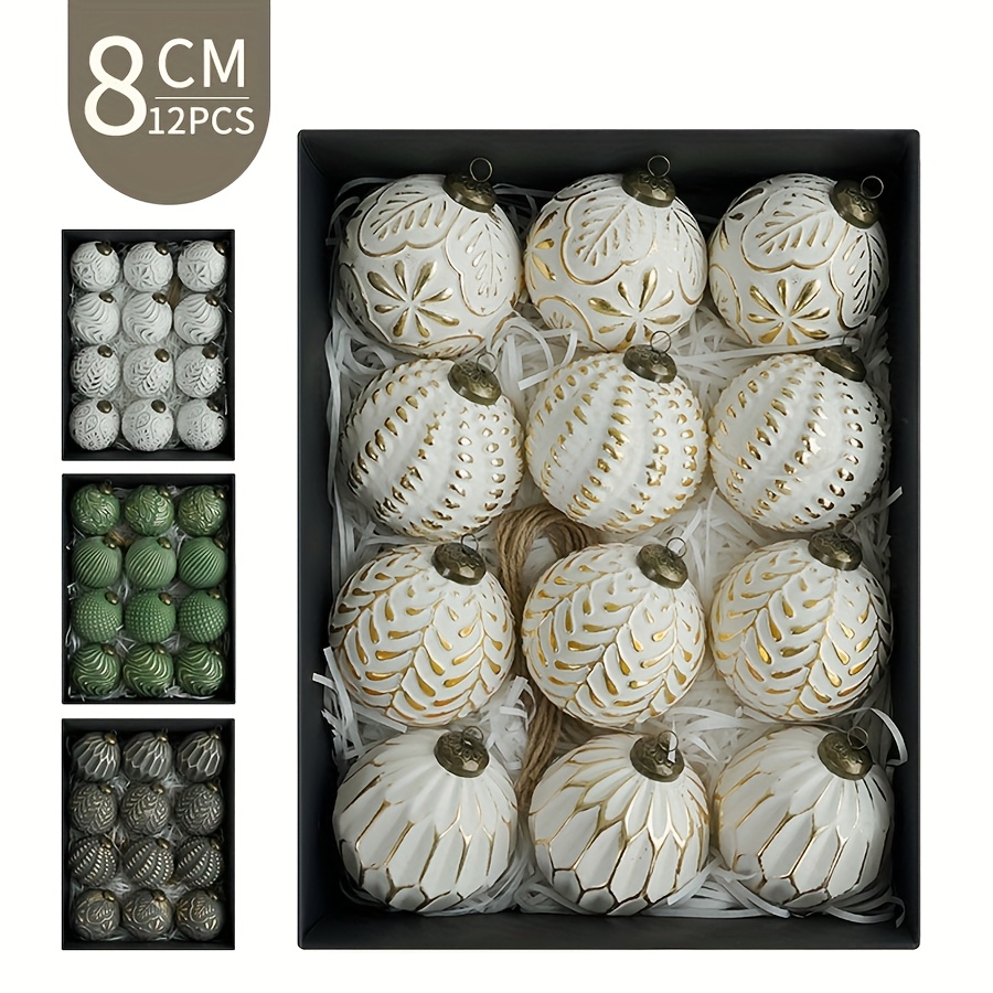 12PC 8cm antieke plastic kerst - Ornament Ball Set recensie en prijs