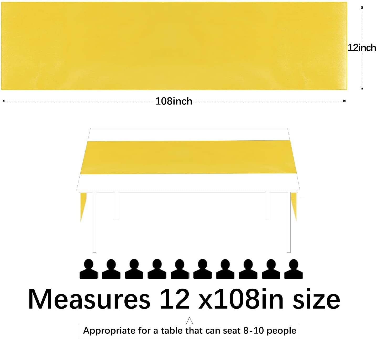 12X108 Inch Satin Wedding Tafe - Christmas Table Runner recensie en prijs
