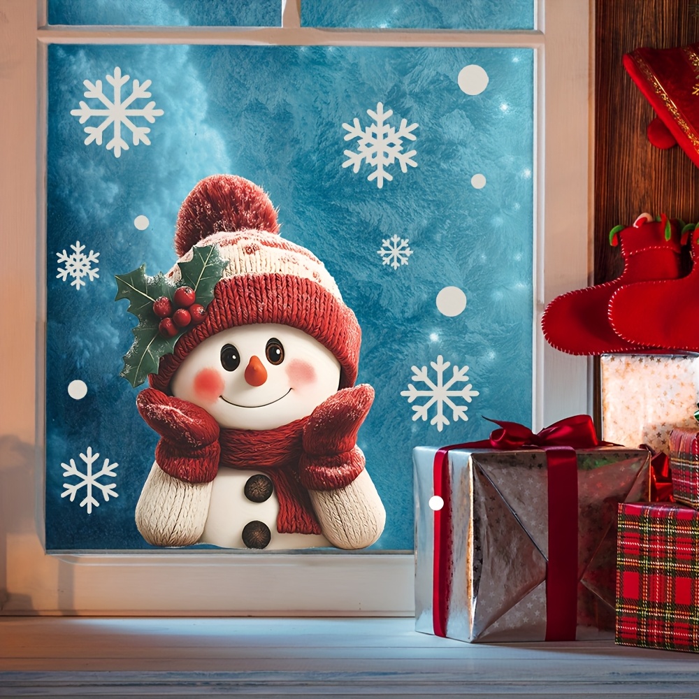1 stks 2D Platte Lachende Snee - Snowflake Window Decal recensie en prijs