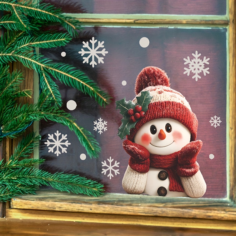 1 stks 2D Platte Lachende Snee - Snowflake Window Decal recensie en prijs